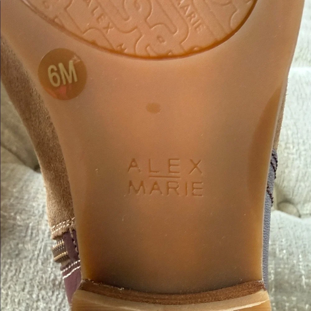 Alex‎ Marie Tan and Burgundy Over the Knee Boots